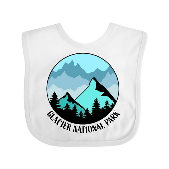 Inktastic Glacier National Park Montana Mountains Boys or Girls Baby Bib