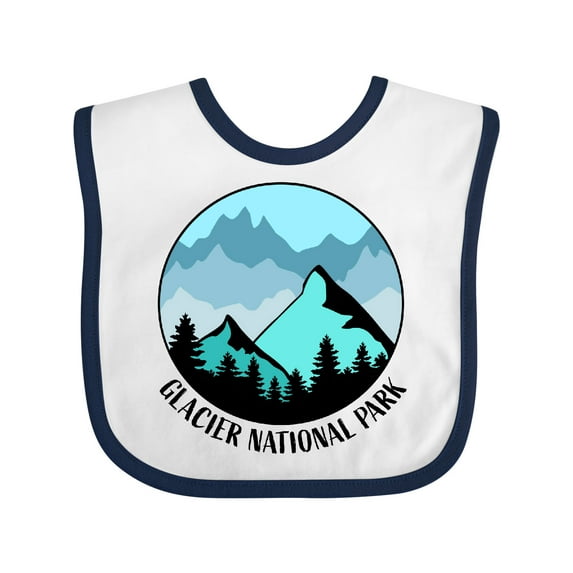 Inktastic Glacier National Park Montana Mountains Boys or Girls Baby Bib