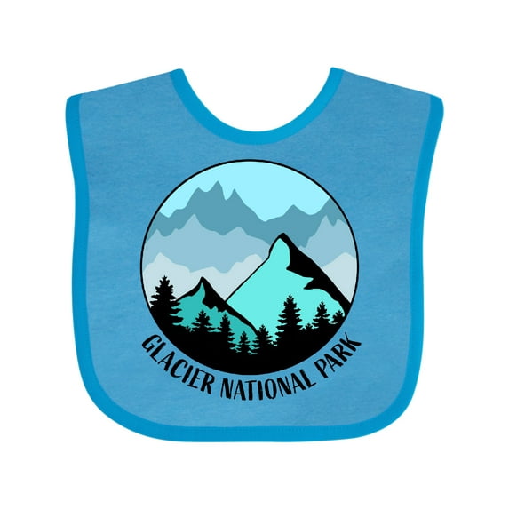 Inktastic Glacier National Park Montana Mountains Boys or Girls Baby Bib