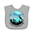 thumbnail image 1 of Inktastic Glacier National Park Montana Mountains Boys or Girls Baby Bib, 1 of 4