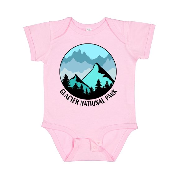 Inktastic Glacier National Park Montana Mountains Boys or Girls Baby Bodysuit
