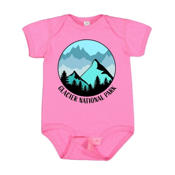 Inktastic Glacier National Park Montana Mountains Boys or Girls Baby Bodysuit