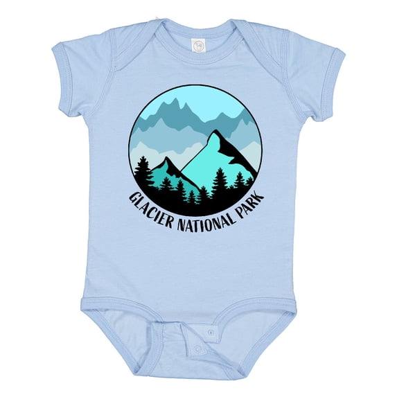 Inktastic Glacier National Park Montana Mountains Boys or Girls Baby Bodysuit