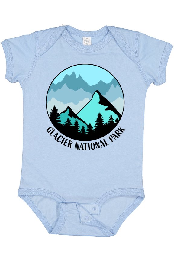 Glacier National Park Montana Mountains Boys or Girls Baby Bodysuit