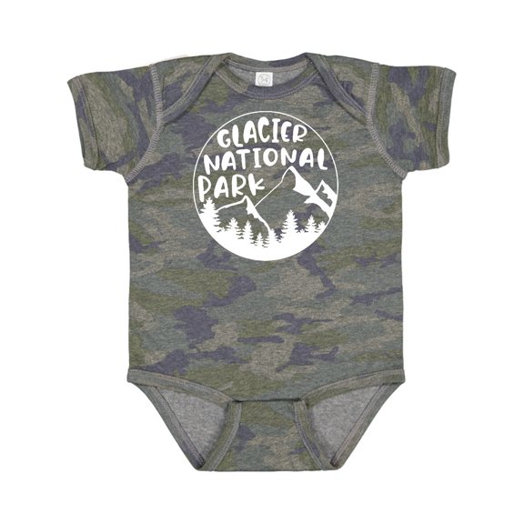 Inktastic Glacier National Park Montana Mountains Boys or Girls Baby Bodysuit