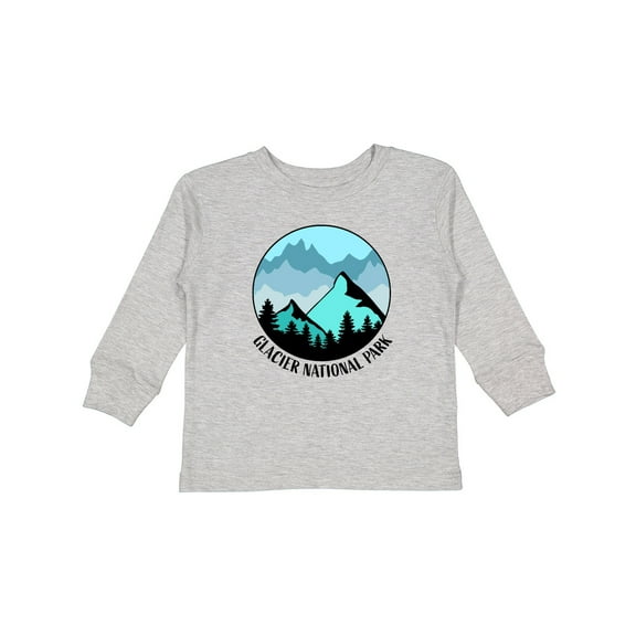 Inktastic Glacier National Park Montana Mountains Boys or Girls Long Sleeve Toddler T-Shirt
