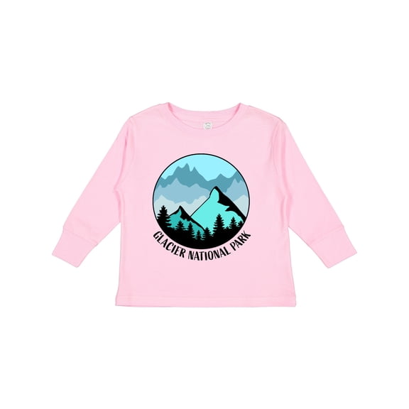 Inktastic Glacier National Park Montana Mountains Boys or Girls Long Sleeve Toddler T-Shirt