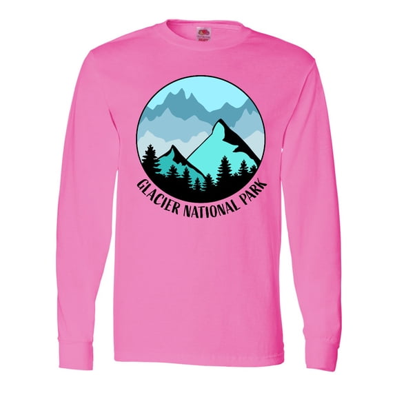 Inktastic Glacier National Park Montana Mountains Long Sleeve T-Shirt