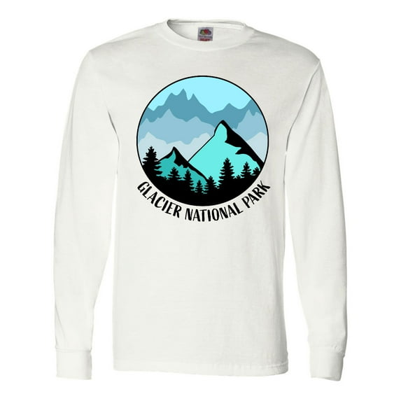 Inktastic Glacier National Park Montana Mountains Long Sleeve T-Shirt