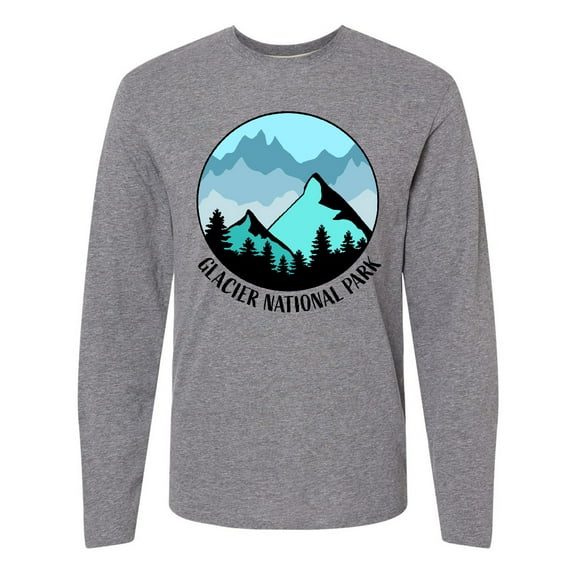 Inktastic Glacier National Park Montana Mountains Long Sleeve T-Shirt