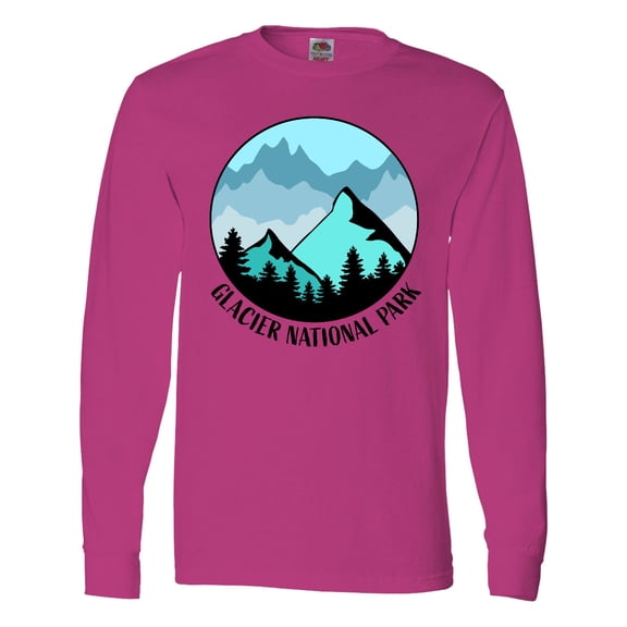 Inktastic Glacier National Park Montana Mountains Long Sleeve T-Shirt