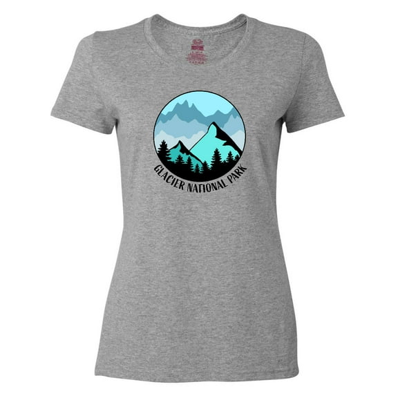 Inktastic Glacier National Park Montana Mountains Women's T-Shirt