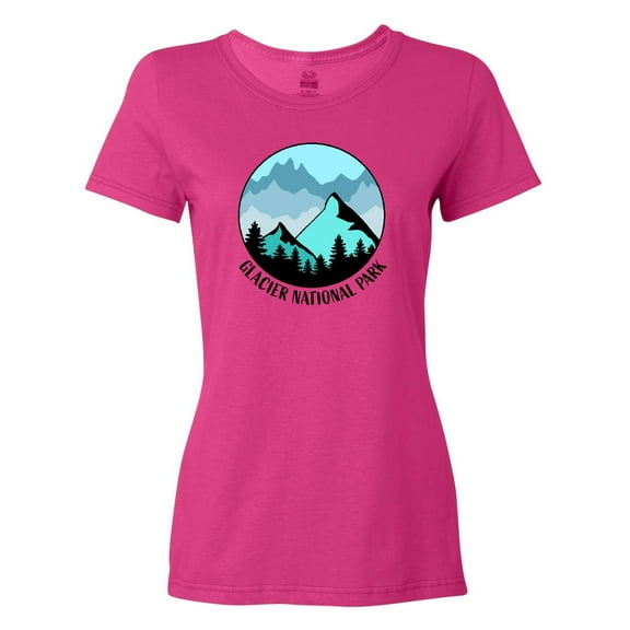 Inktastic Glacier National Park Montana Mountains Women's T-Shirt
