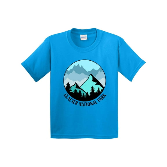 Inktastic Glacier National Park Montana Mountains Youth T-Shirt