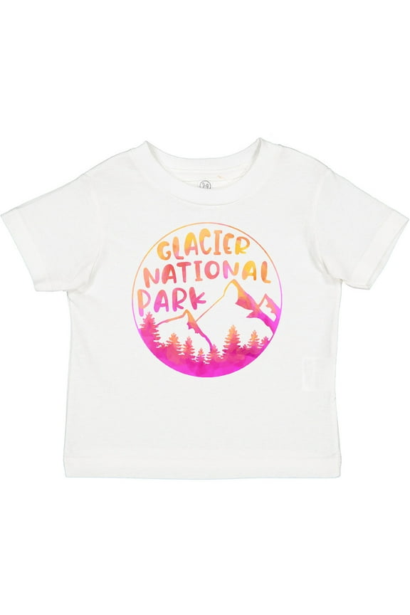 Glacier National Park Montana Pink Mountains Boys or Girls Baby T-Shirt