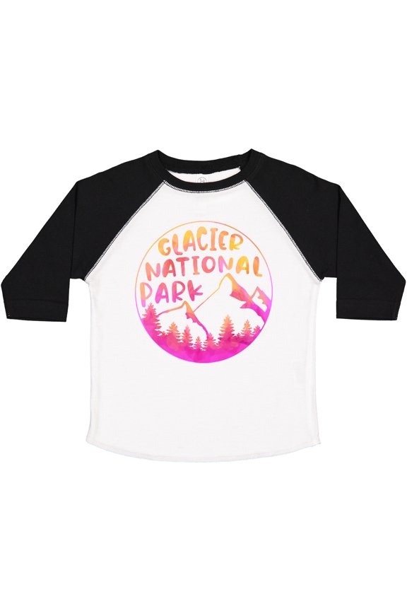 Glacier National Park Montana Pink Mountains Boys or Girls Toddler T-Shirt