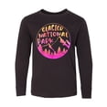 thumbnail image 1 of Inktastic Glacier National Park Montana Pink Mountains Long Sleeve Youth T-Shirt, 1 of 5