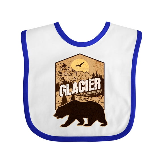Inktastic Glacier National Park Vacation Boys or Girls Baby Bib