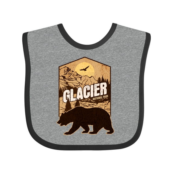 Inktastic Glacier National Park Vacation Boys or Girls Baby Bib