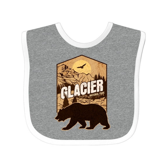 Inktastic Glacier National Park Vacation Boys or Girls Baby Bib