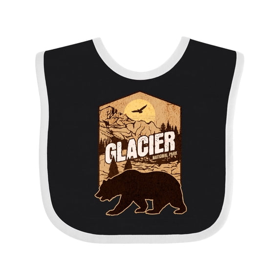 Inktastic Glacier National Park Vacation Boys or Girls Baby Bib