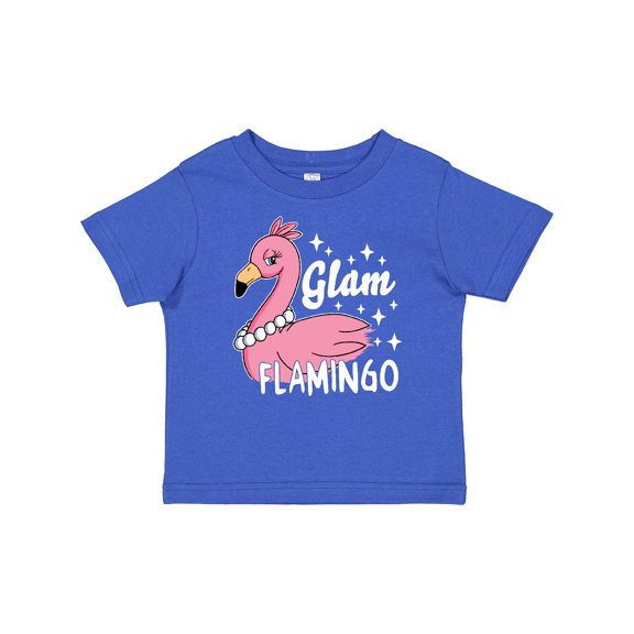 Inktastic Glam Pink Flamingo with Pearls Girls Baby T-Shirt