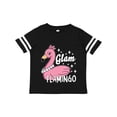 thumbnail image 1 of Inktastic Glam Pink Flamingo with Pearls Girls Toddler T-Shirt, 1 of 5