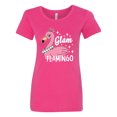 thumbnail image 1 of Inktastic Glam Pink Flamingo with Pearls Women's T-Shirt, 1 of 5