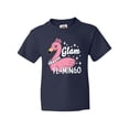 thumbnail image 1 of Inktastic Glam Pink Flamingo with Pearls Youth T-Shirt, 1 of 5