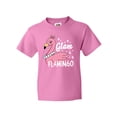 thumbnail image 1 of Inktastic Glam Pink Flamingo with Pearls Youth T-Shirt, 1 of 5