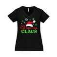 thumbnail image 1 of Inktastic Glamma Claus with Christmas Santa Hat and Snowflakes Women's Plus Size V-Neck T-Shirt, 1 of 5
