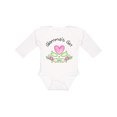 thumbnail image 1 of Inktastic Glamma's Girl- heart flowers Girls Long Sleeve Baby Bodysuit, 1 of 5