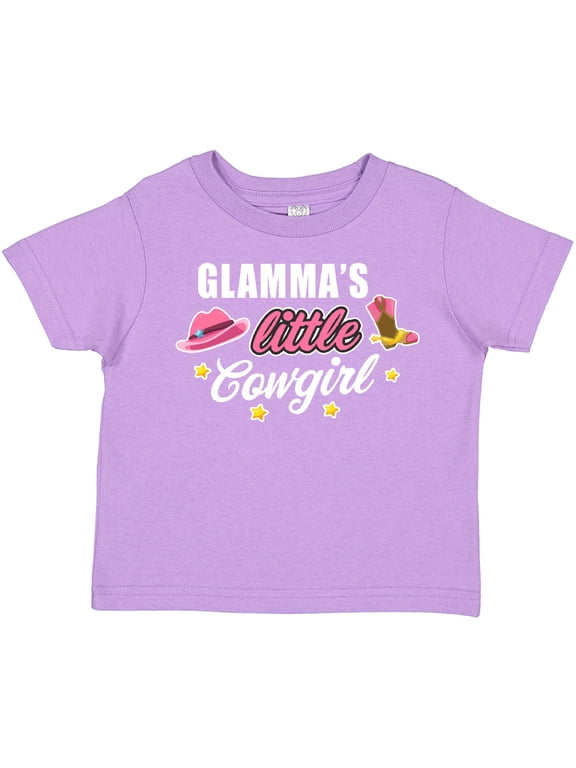 Glamma's Little Cowgirl with Cowgirl Hat and Boots Girls Toddler T-Shirt