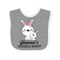thumbnail image 1 of Inktastic Glammas Snuggle Bunny Easter Boys Baby Bib, 1 of 4