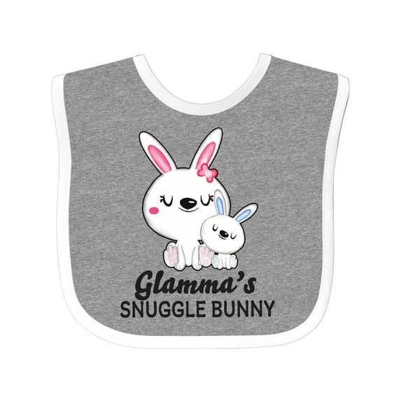 Inktastic Glammas Snuggle Bunny Easter Boys Baby Bib