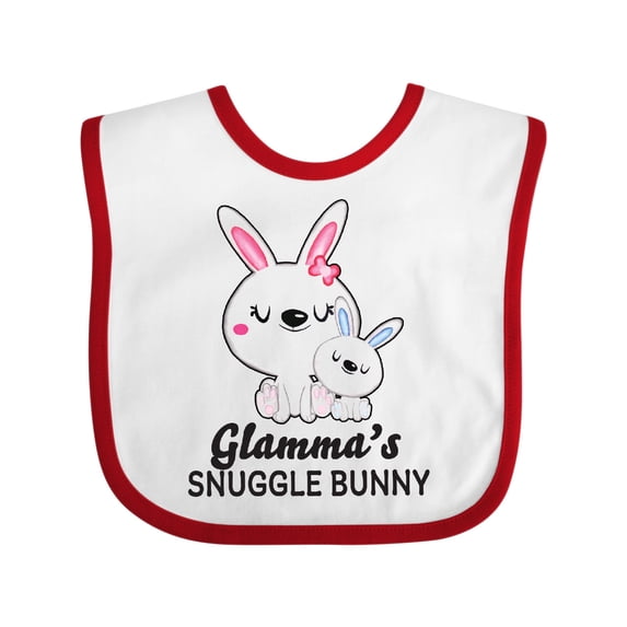 Inktastic Glammas Snuggle Bunny Easter Boys Baby Bib