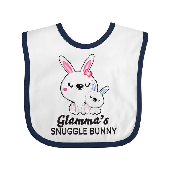 Inktastic Glammas Snuggle Bunny Easter Boys Baby Bib