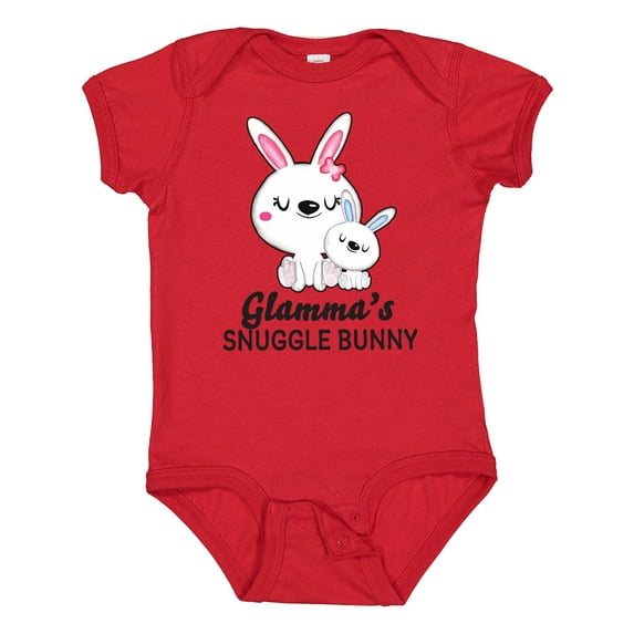 Inktastic Glammas Snuggle Bunny Easter Boys Baby Bodysuit