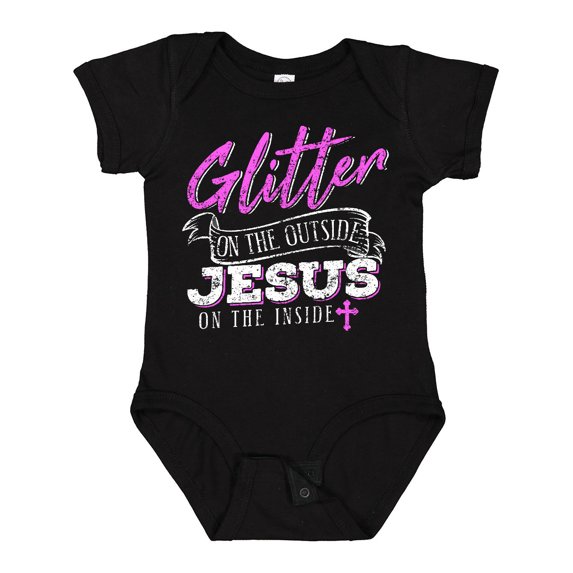 Inktastic Glitter Jesus Girls Baby Bodysuit
