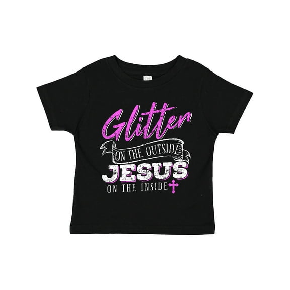 Inktastic Glitter Jesus Girls Toddler T-Shirt