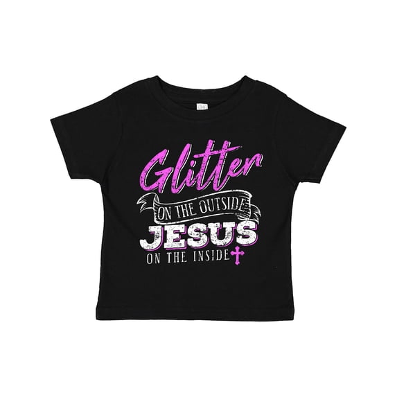Inktastic Glitter Jesus Girls Toddler T-Shirt