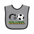 thumbnail image 1 of Inktastic Go, Brazil- Soccer, Football Boys or Girls Baby Bib, 1 of 4