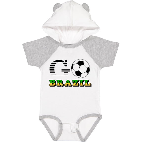 Inktastic Go, Brazil- Soccer, Football Boys or Girls Baby Bodysuit