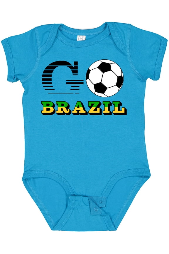 Go, Brazil- Soccer, Football Boys or Girls Baby Bodysuit
