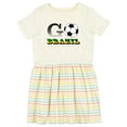 thumbnail image 1 of Inktastic Go, Brazil- Soccer, Football Girls Toddler Dress, 1 of 5