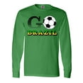 thumbnail image 1 of Inktastic Go, Brazil- Soccer, Football Long Sleeve T-Shirt, 1 of 5