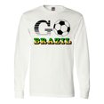 thumbnail image 1 of Inktastic Go, Brazil- Soccer, Football Long Sleeve T-Shirt, 1 of 5