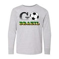 thumbnail image 1 of Inktastic Go, Brazil- Soccer, Football Long Sleeve Youth T-Shirt, 1 of 5