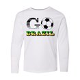 thumbnail image 1 of Inktastic Go, Brazil- Soccer, Football Long Sleeve Youth T-Shirt, 1 of 5