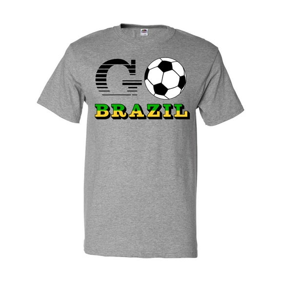 Inktastic Go, Brazil- Soccer, Football T-Shirt